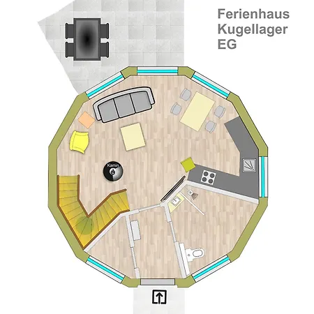 Semesterbostad Kugelhaus Kugellager - Besonderer Rueckzugsort In Runder Bauweise - Reduziert, Ruhig Und Naturnah Am Tollensesee *